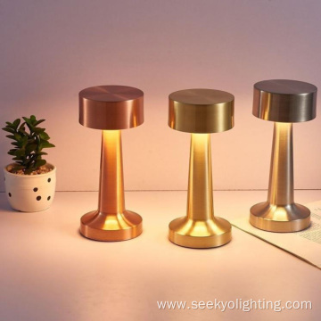 Gold Chrome 1200 mah rechargeable Table lamp